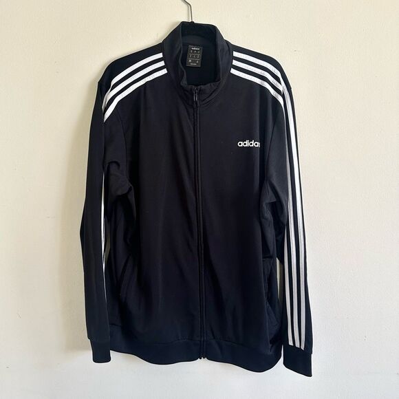 Adidas XL Men's Essentials 3-Stripes Tricot Classic stripes Track Jacket - Picture 4 of 6